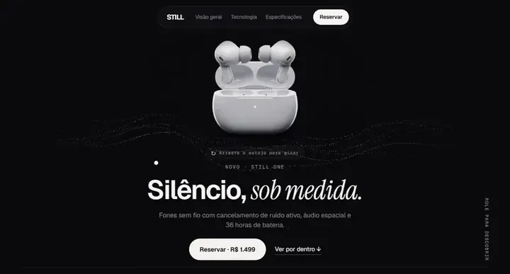 Um dos sites da vitrine